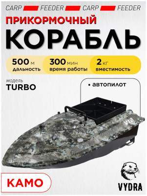Прикормочный кораблик VYDRA Turbo Camo