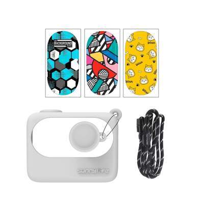 Наклейки Sunnylife с силиконовым покрытием защитный чехол для камеры  для Insta360 GO 3(черный)