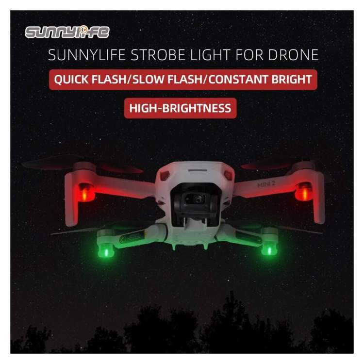 Комплект из 4 мини-светильников Sunnylife для ночных полетов для Mavic 4 Pro/ FLIP/ NEO/ Avata 2/ Mini 4 Pro/ Air 3S