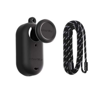 Силиконовый чехол с поводком Sunnylife для Insta360 GO 3S (черный)