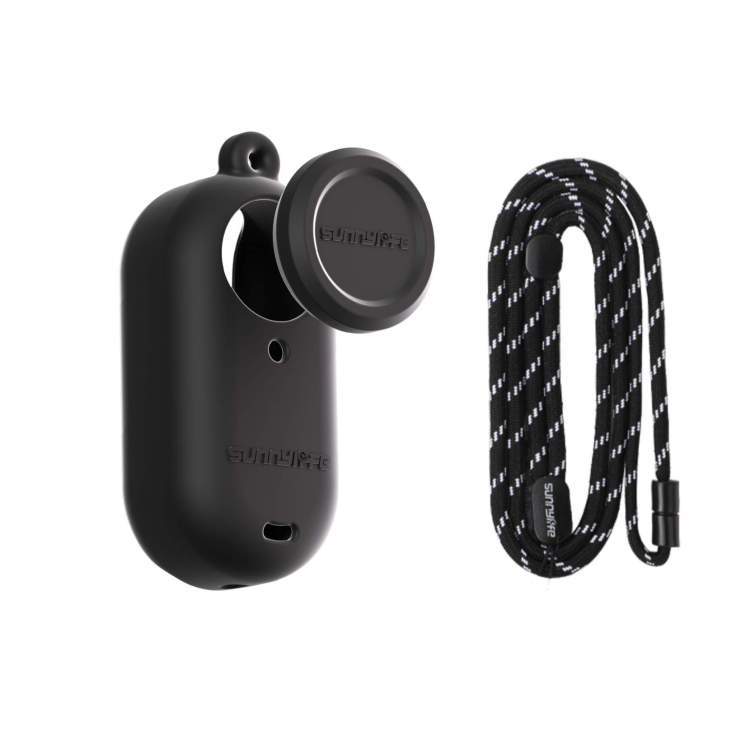 Силиконовый чехол с поводком Sunnylife для Insta360 GO 3S (черный)