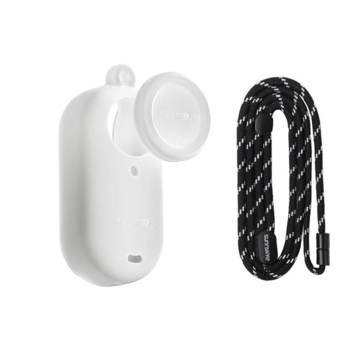 Силиконовый чехол с поводком Sunnylife для Insta360 GO 3S (белый)